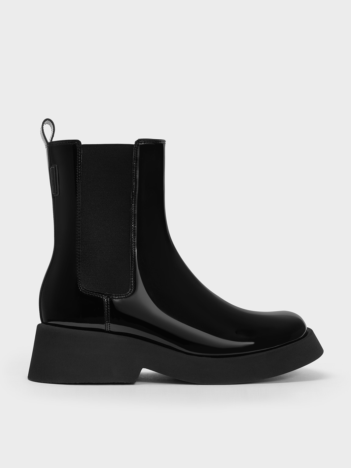 Charles & Keith - Giselle Patent Chelsea Boots