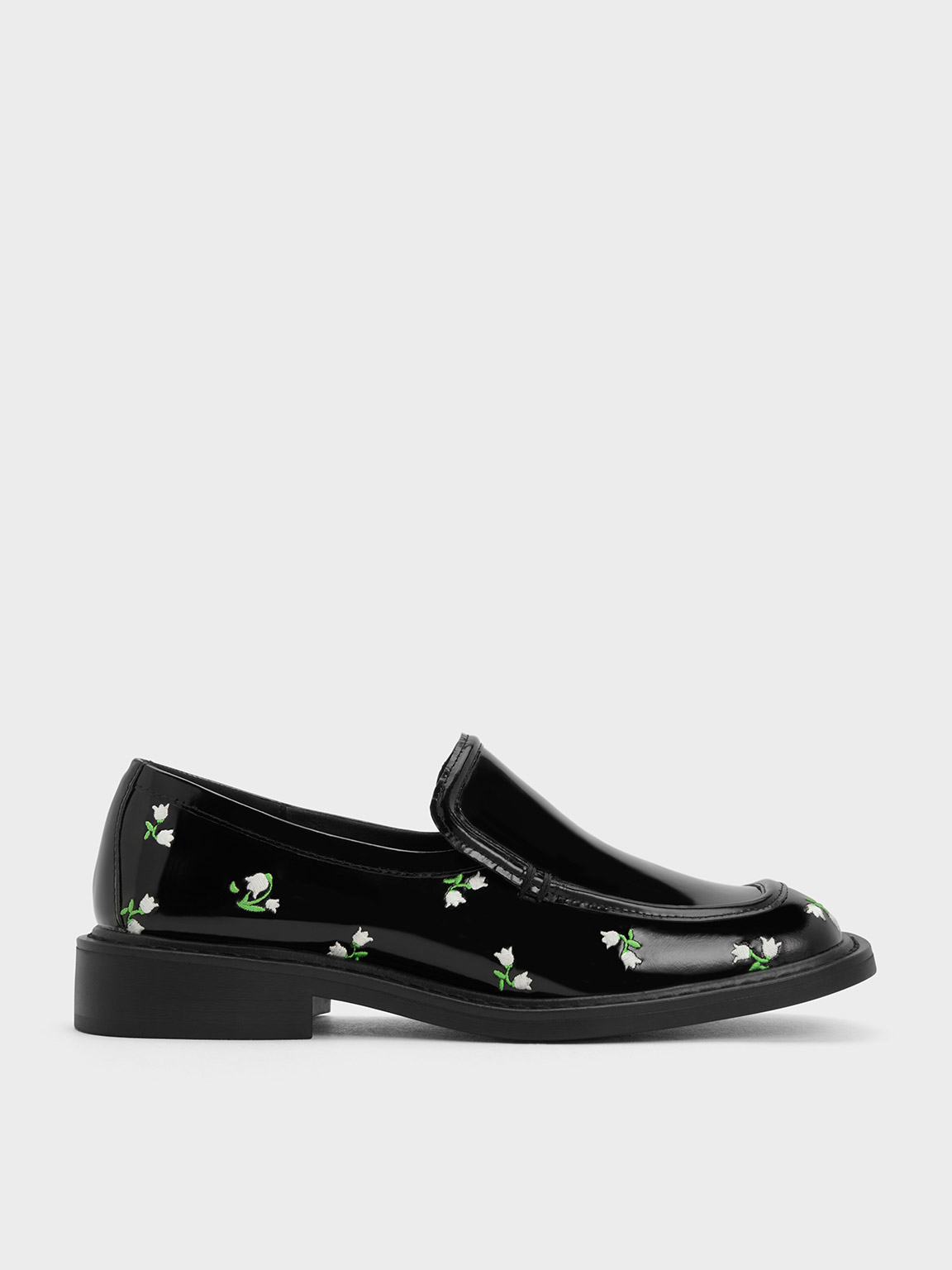 Charles & Keith - Rosalie Floral Leather Loafers