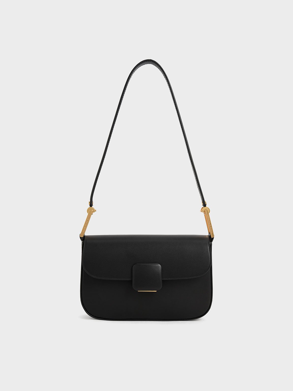 Charles & Keith - Koa Square Push-Lock Shoulder Bag