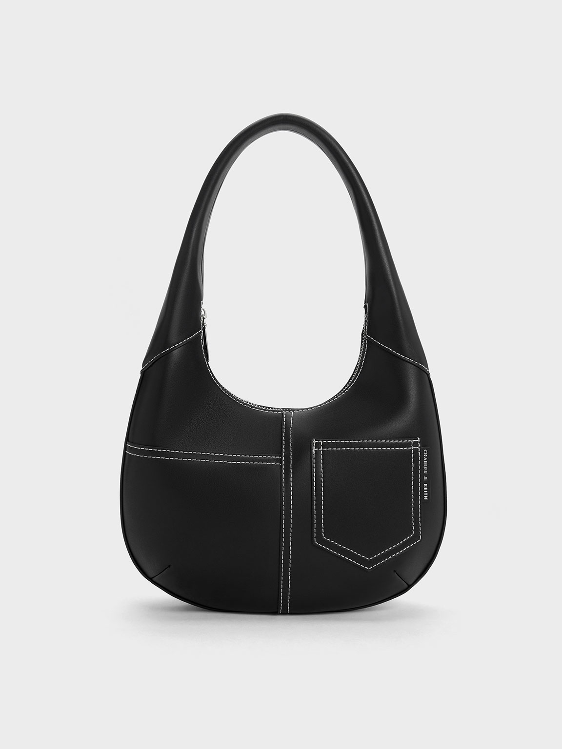 Buy Black Slouchy Shoulder Bag Round Hobo Bag Overnight Bag Online in India  