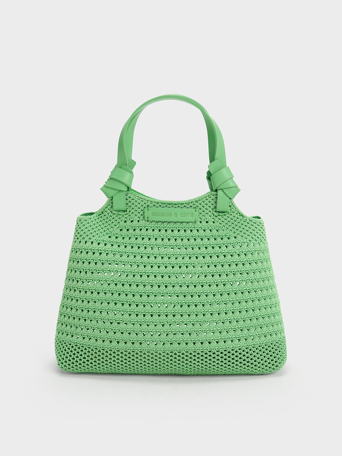 Charles & Keith - Ida Knotted Handle Knitted Tote Bag