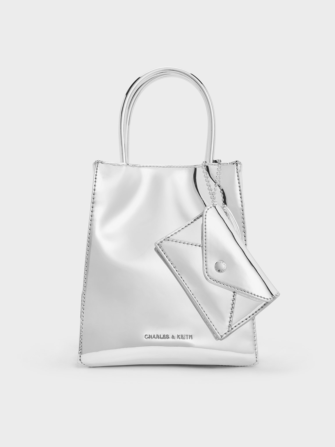 Charles & Keith - Matina Metallic Elongated Tote Bag