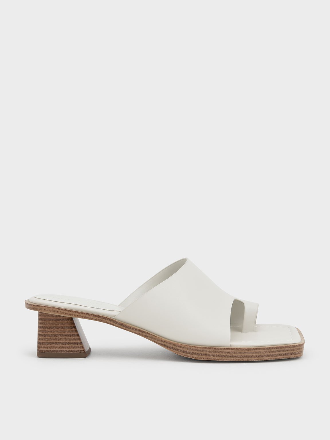 Charles & Keith - Toe Ring Stacked Heel Sandals