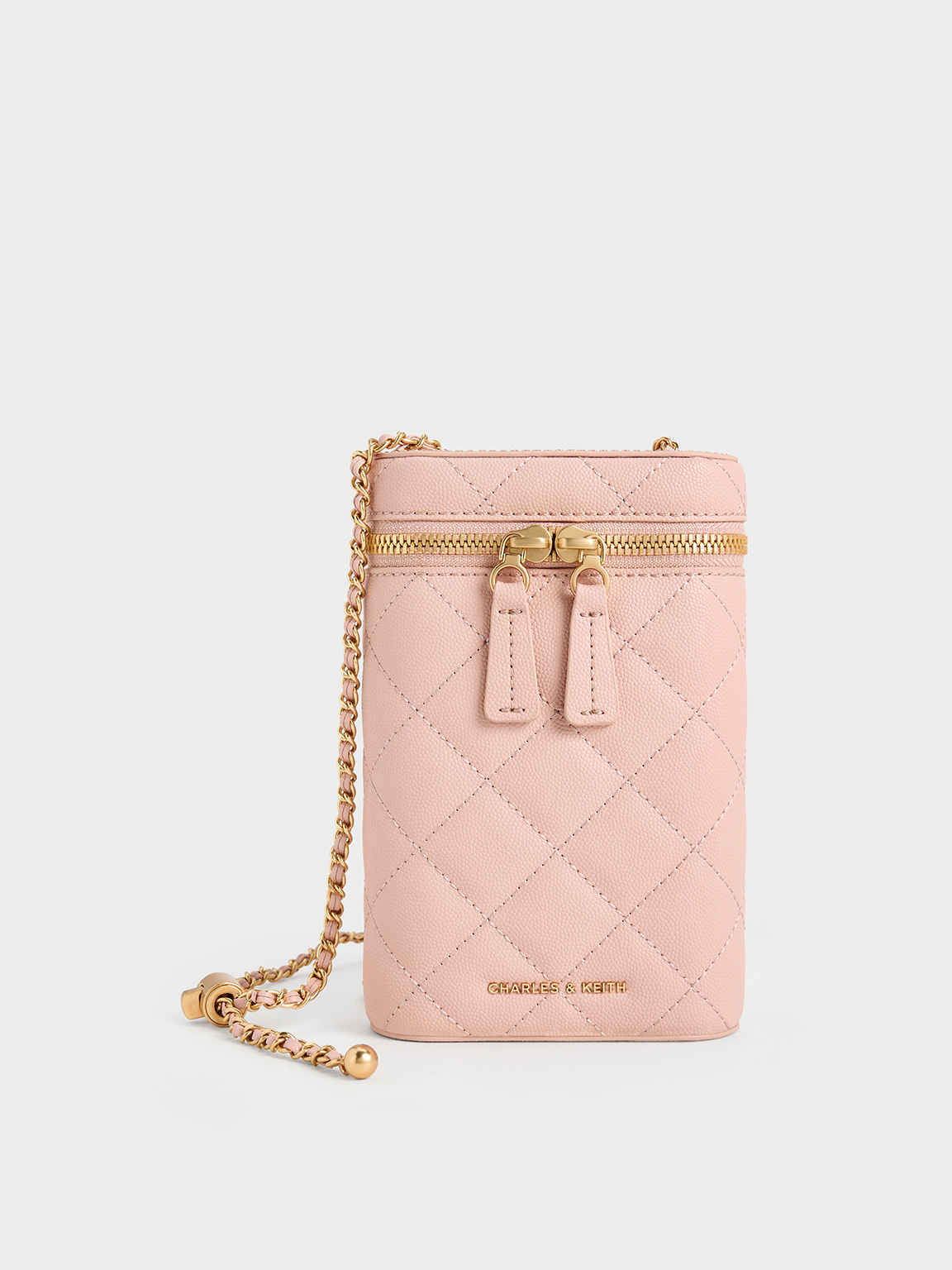 Charles & Keith - Mini Apfra Quilted Elongated Bag