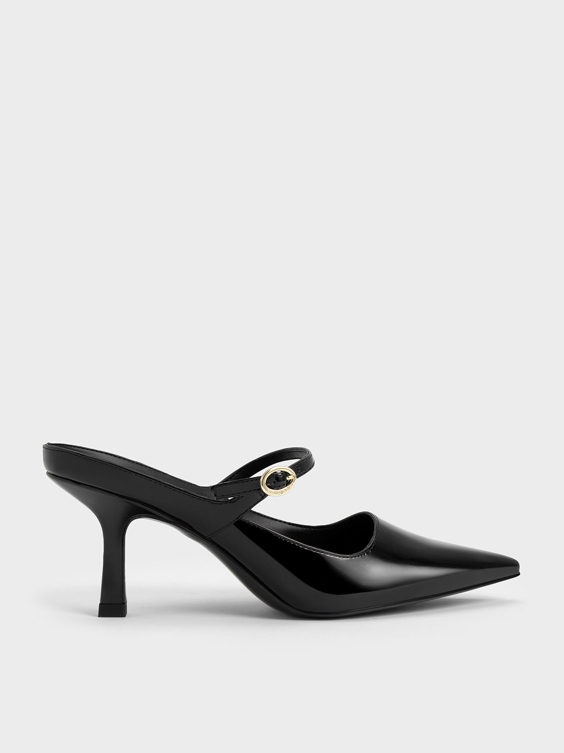 Charles & Keith - Roxane Patent Mary Jane Heeled Mules