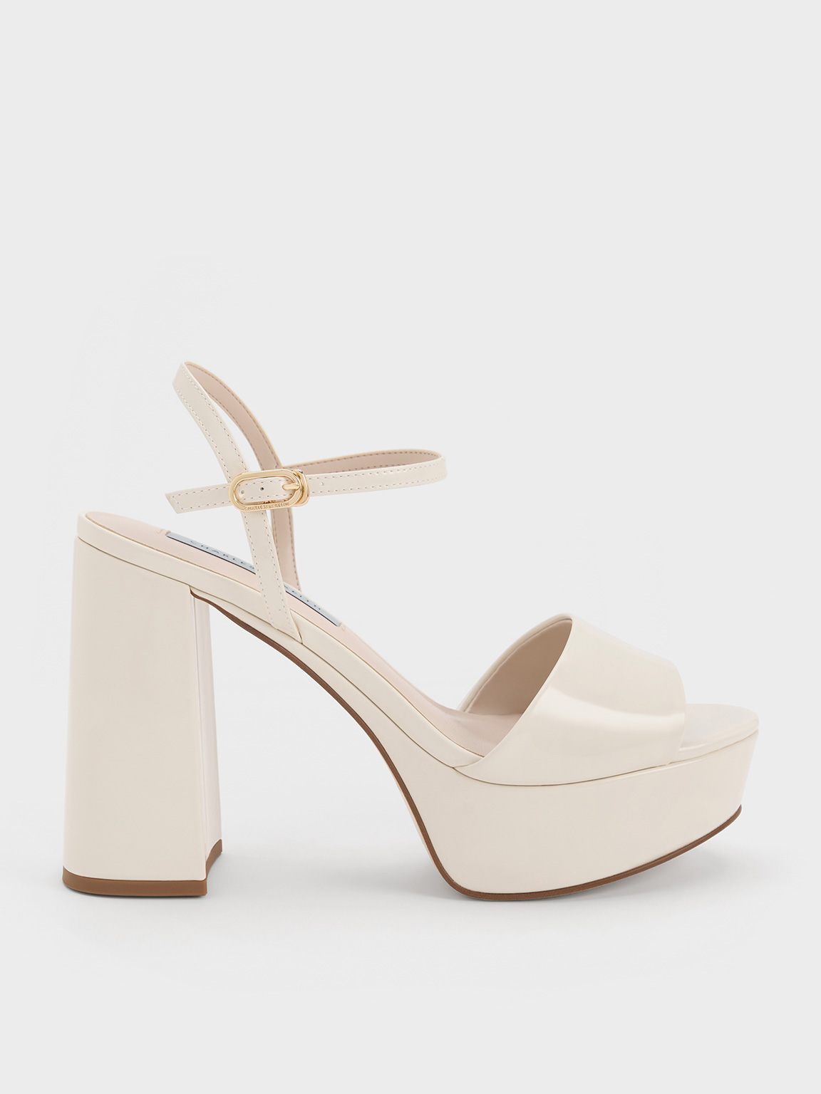 Charles & Keith - Halle Peep-Toe Metallic Platform Sandals