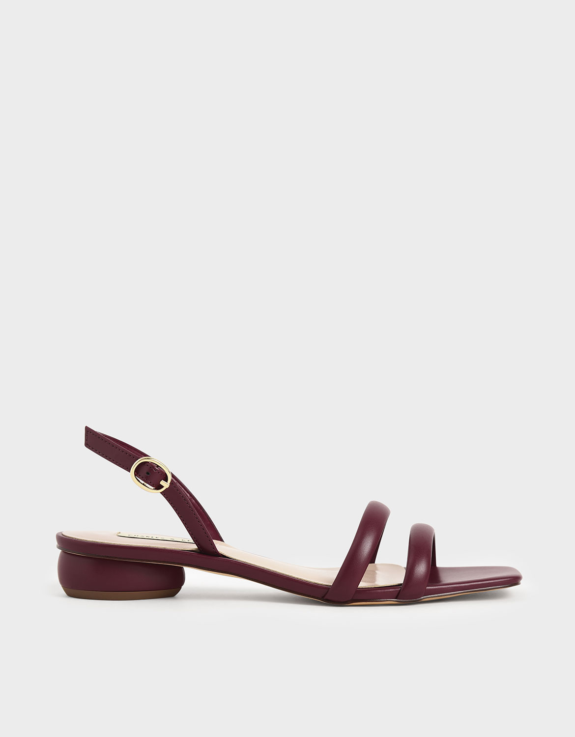 

Tubular Slingback Sandals, Burgundy