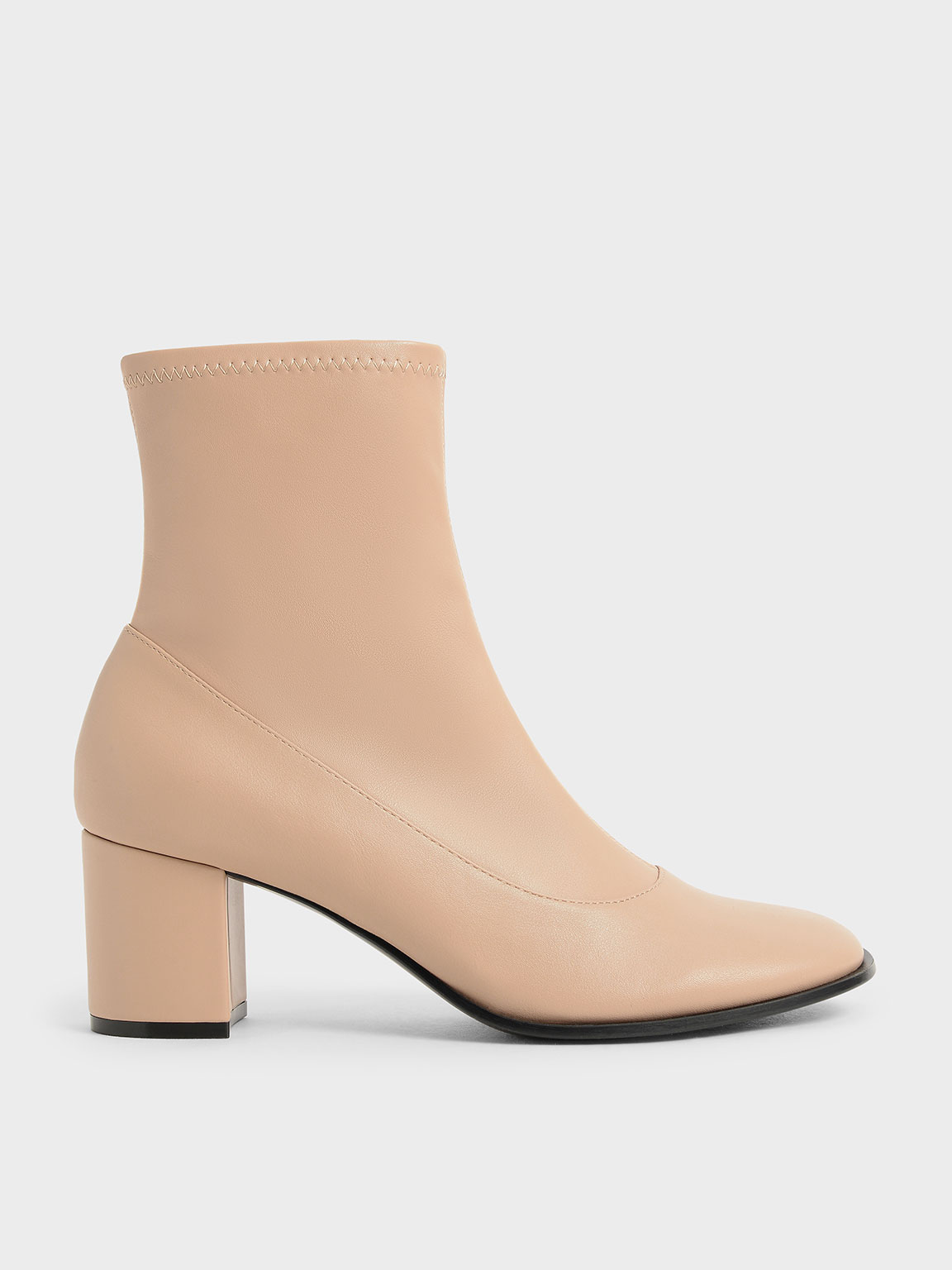 

Block Heel Side-Zip Ankle Boots