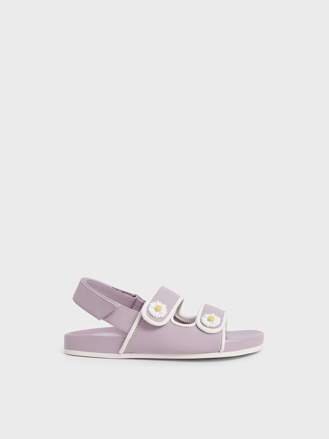 

Girls' Flower-Embellished Platform Sandals, Lilac