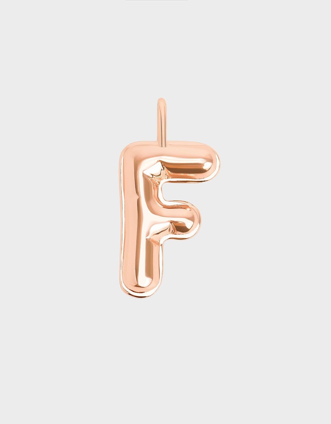 

Alphabet 'F' Charm, Rose gold