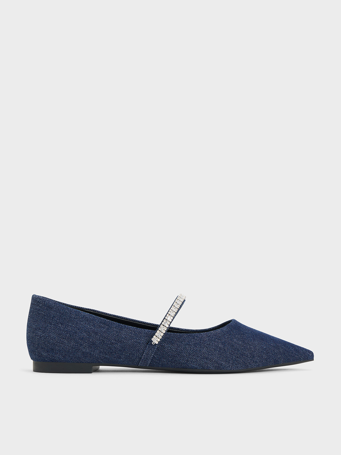 Blue Ambrosia Gem-Embellished Mary Jane Flats | CHARLES & KEITH UK