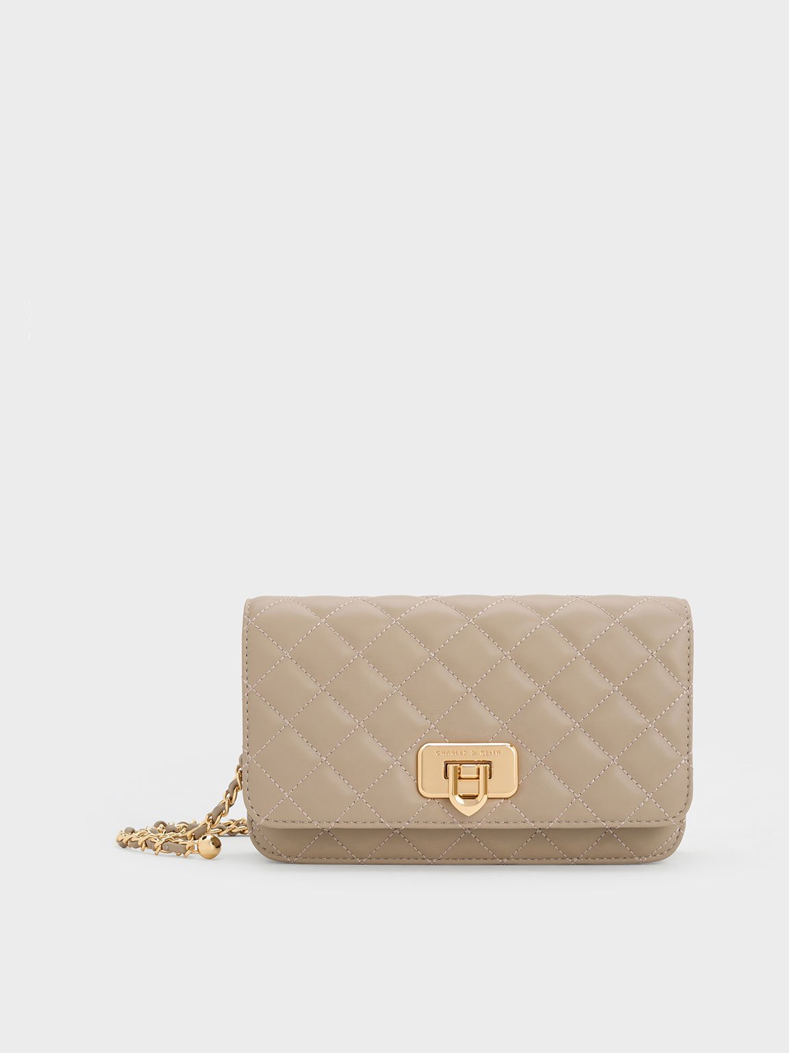 Charles & Keith - Cressida Quilted Push-Lock Clutch