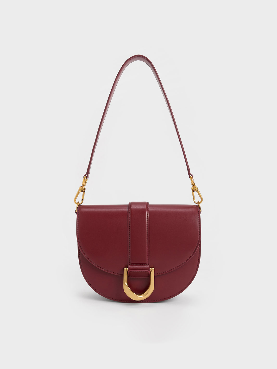 Charles and keith hotsell burgundy bag