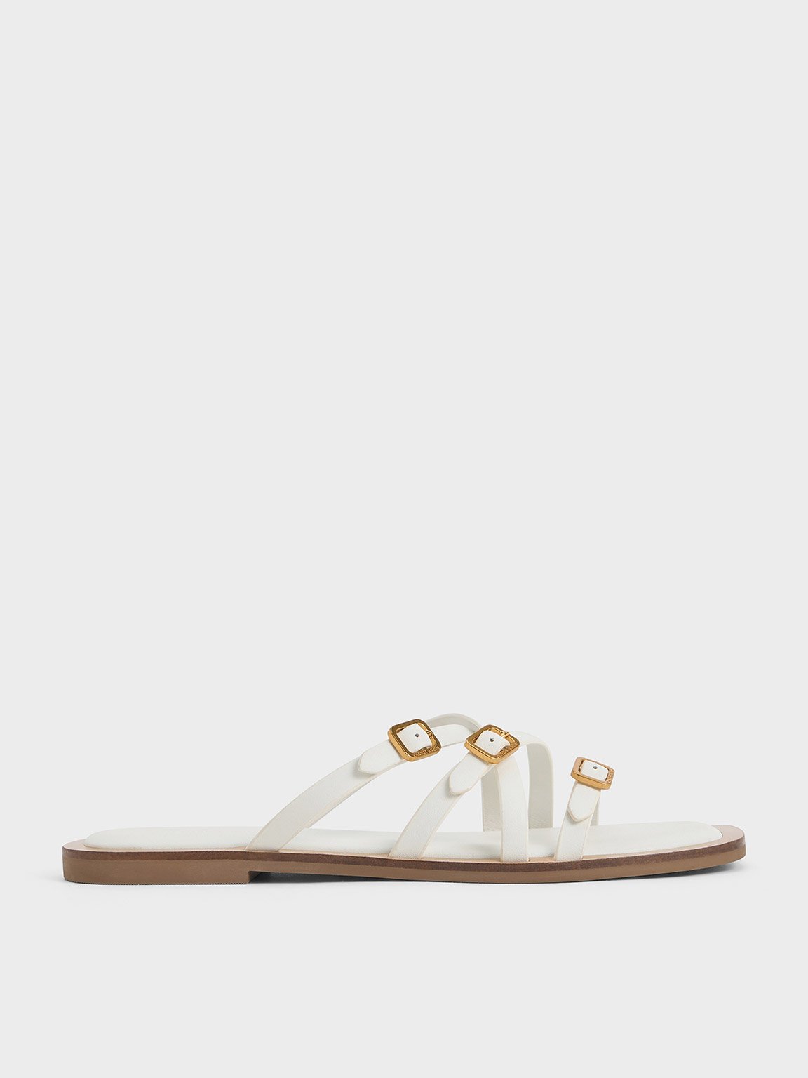 Charles & Keith - Strappy Buckled Slide Sandals