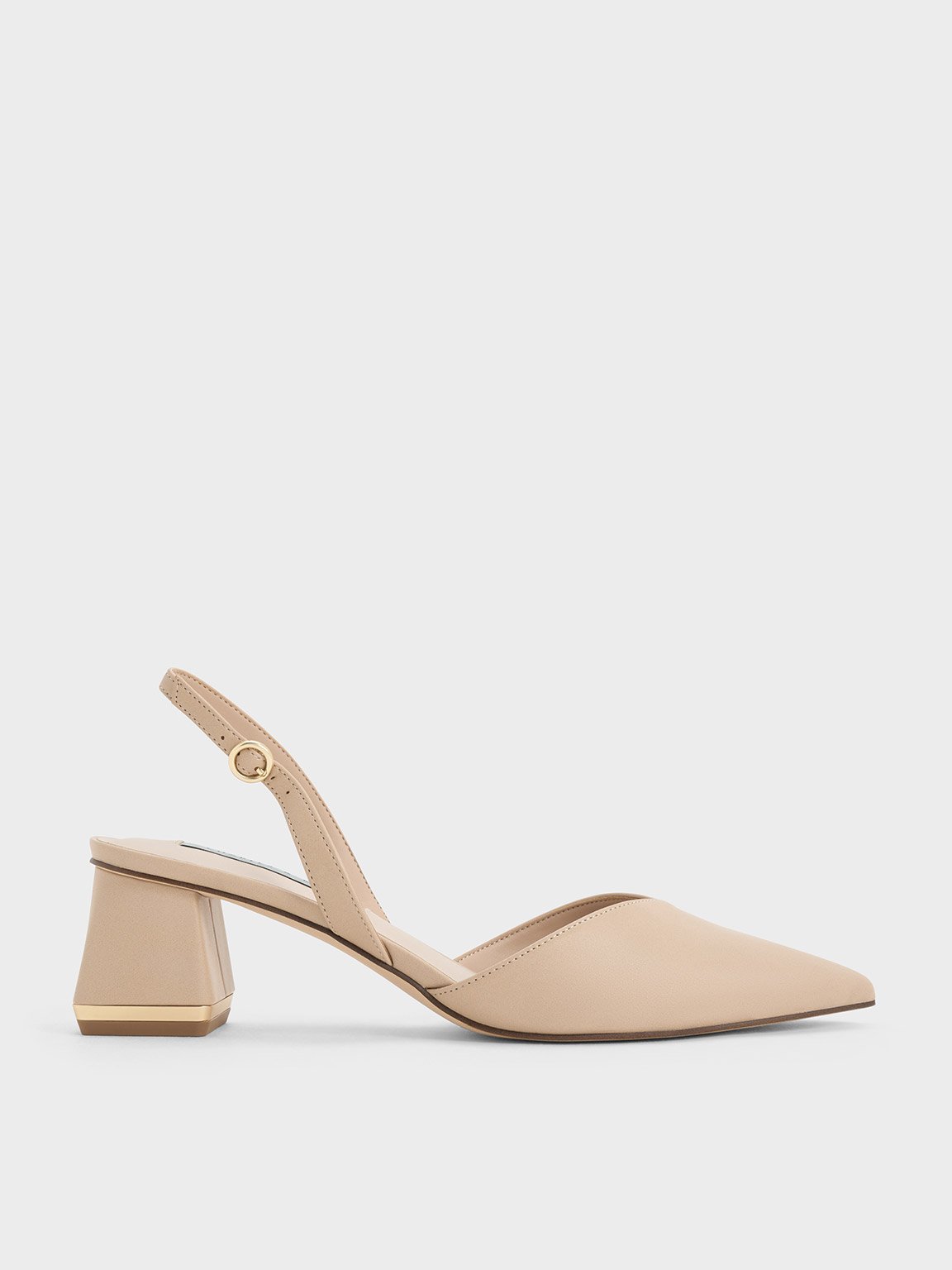 Charles & Keith - Katarina Trapeze Heel Slingback Pumps