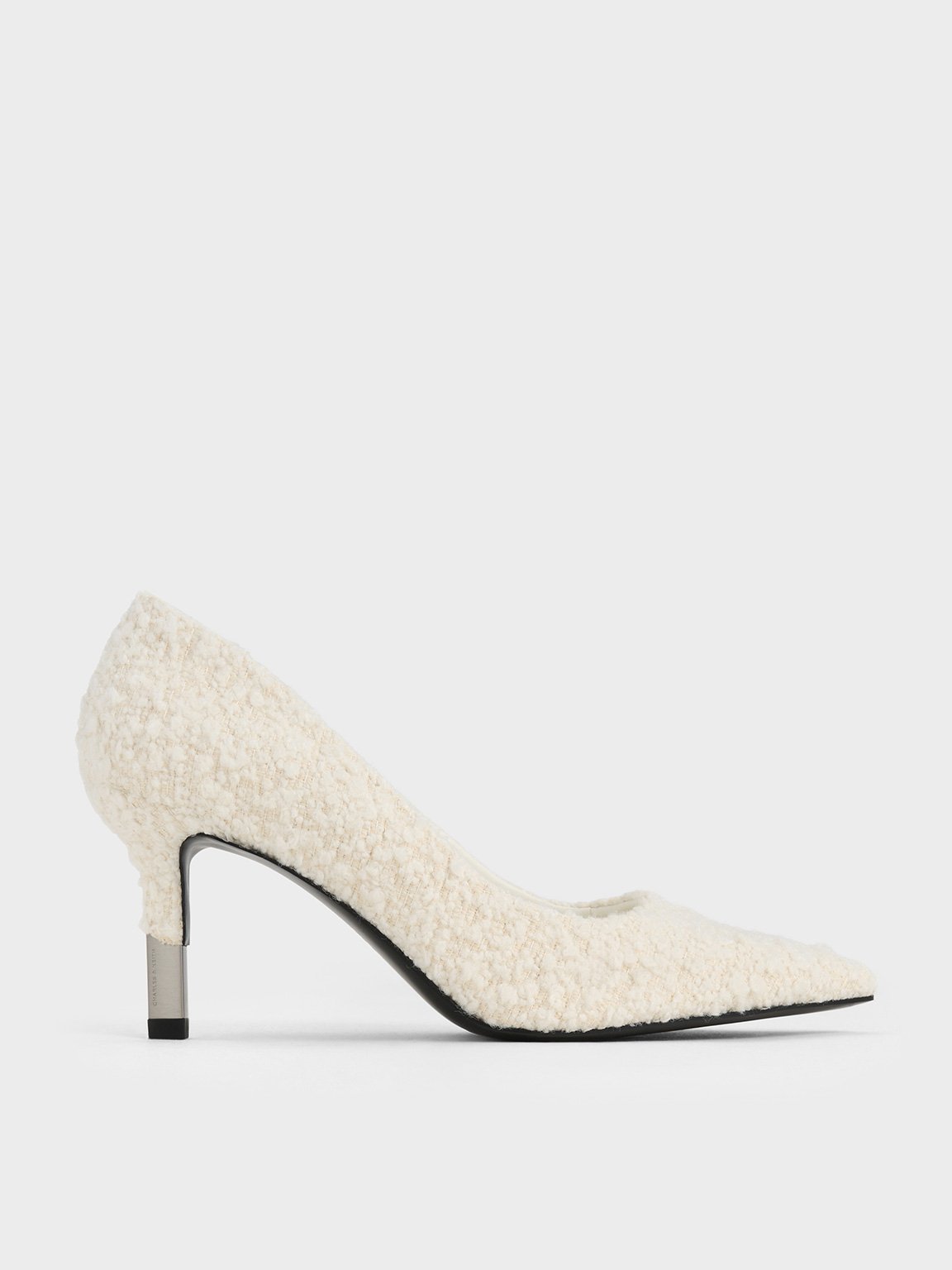 Charles & Keith - Textured Pointed-Toe Stiletto Pumps