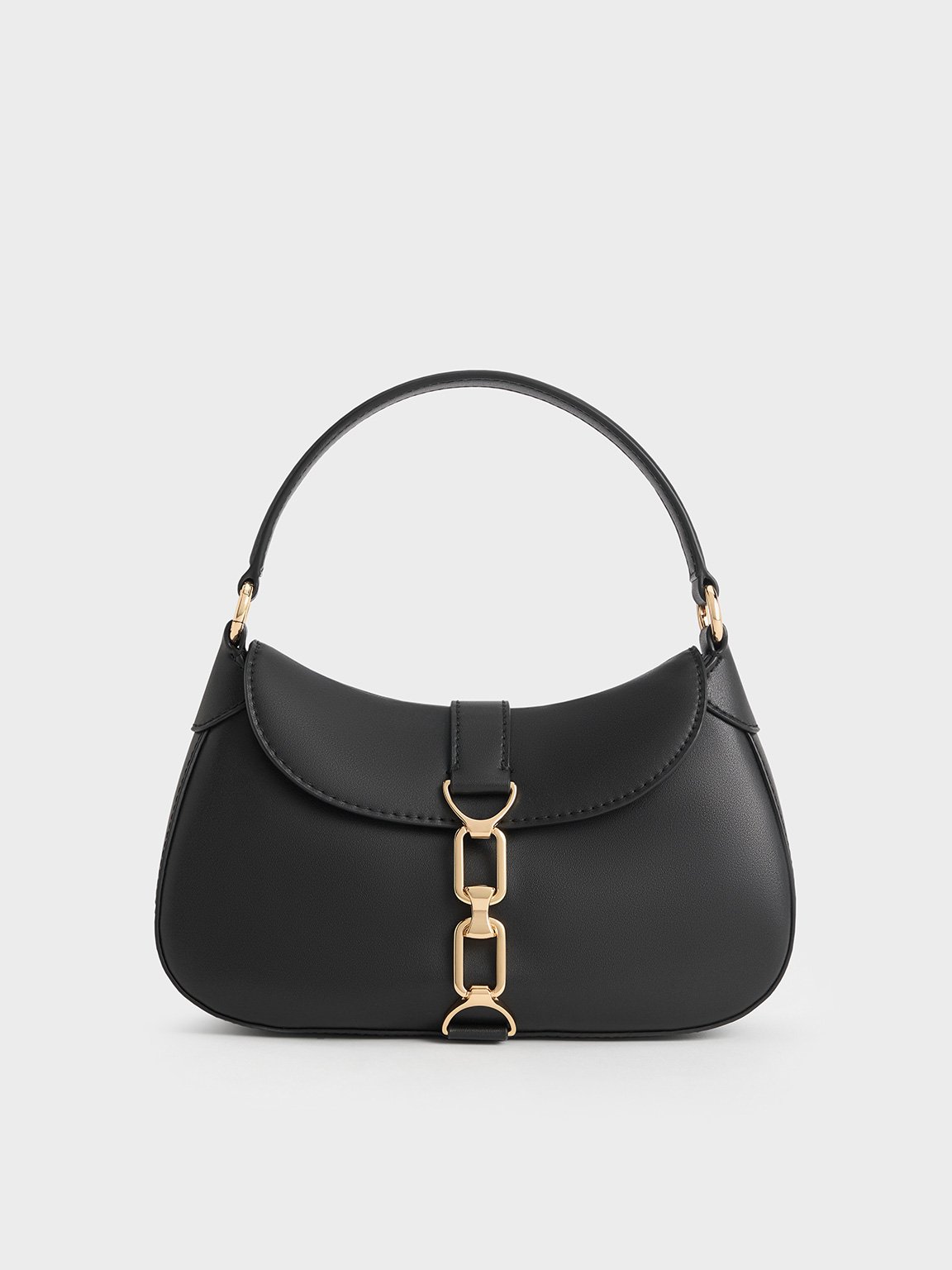 Charles & Keith - Agatha Chain-Accent Hobo Bag