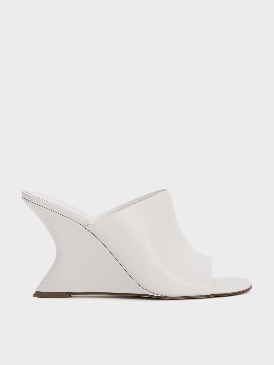 Charles & Keith - Wide-Strap Sculptural-Heel Wedges