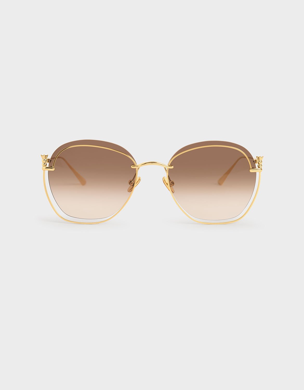 

Cut-Out Butterfly Sunglasses, Gold