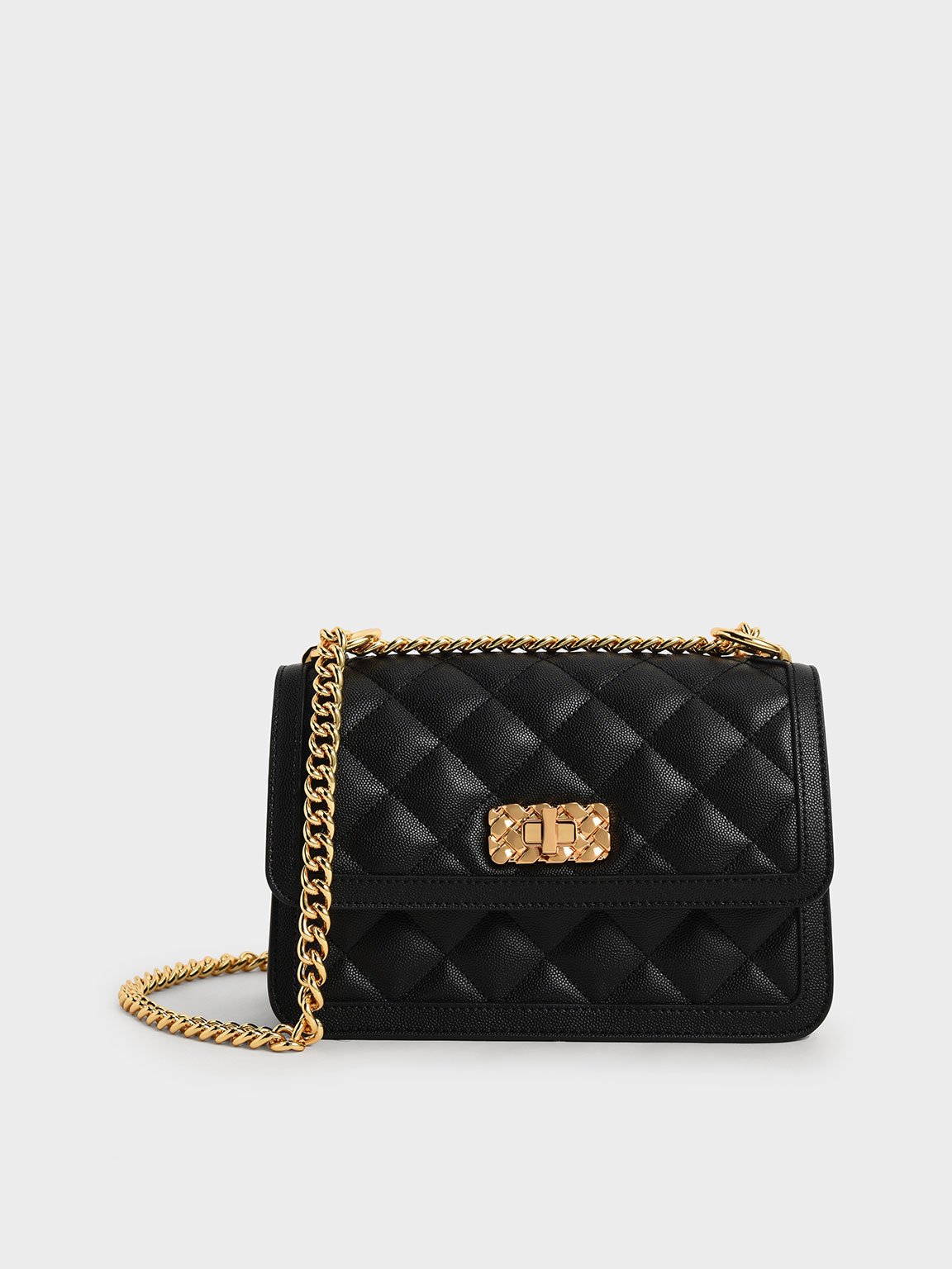 Charles & Keith - Micaela Quilted Chain Bag