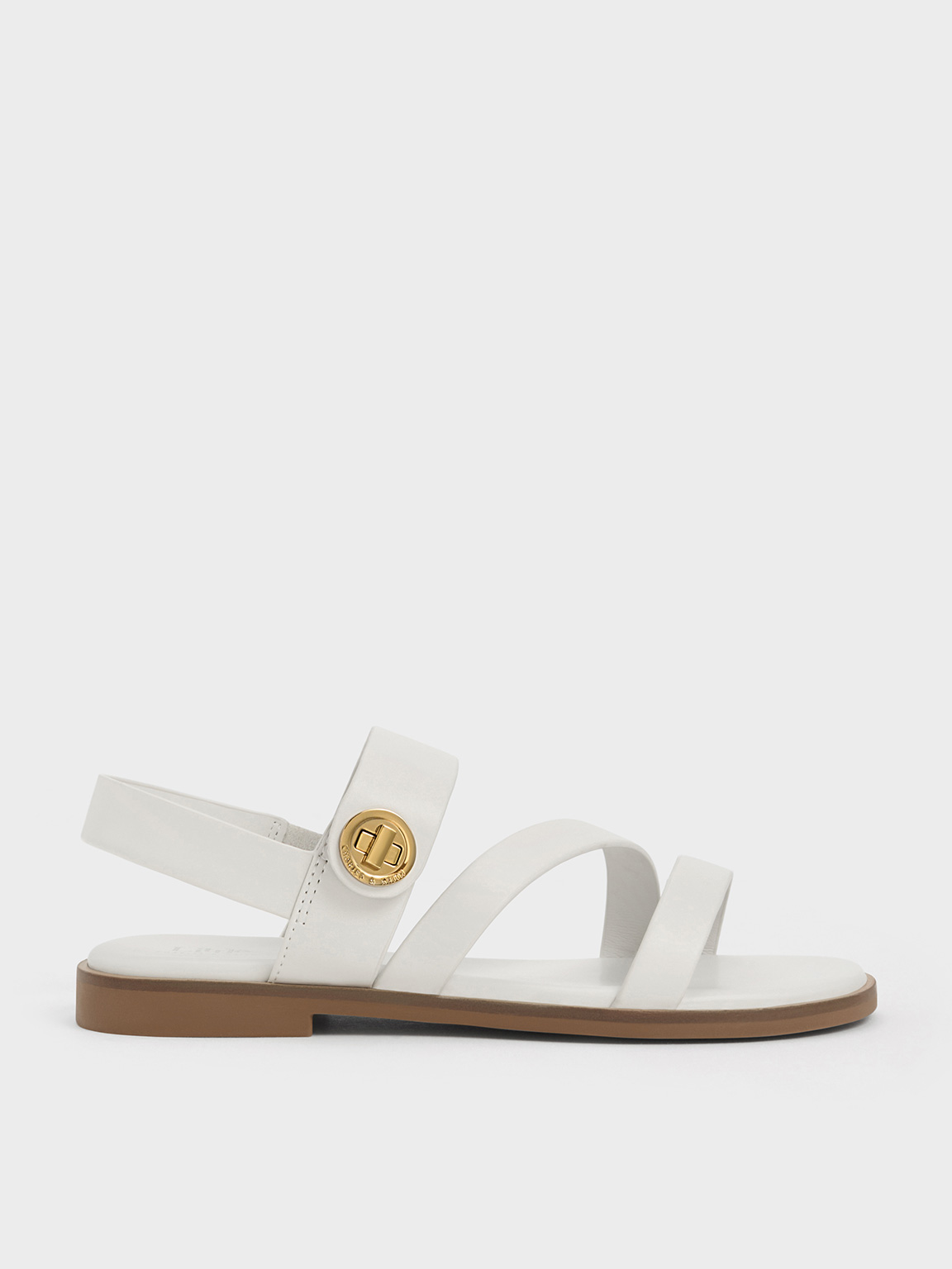 Charles & Keith - Yara Girls' Metallic Buckle Sandals