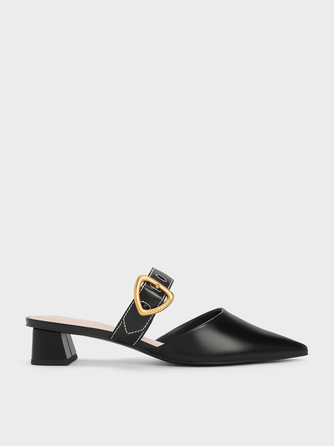 Charles & Keith - Sepphe Cut-Out Heeled Mules