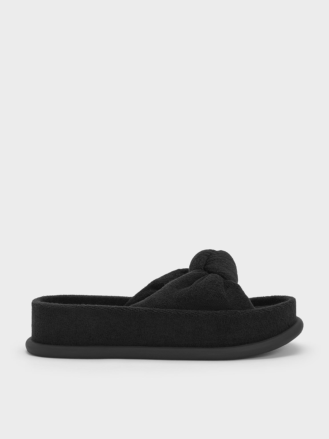 Charles & Keith - Loey Textured Knotted Slides