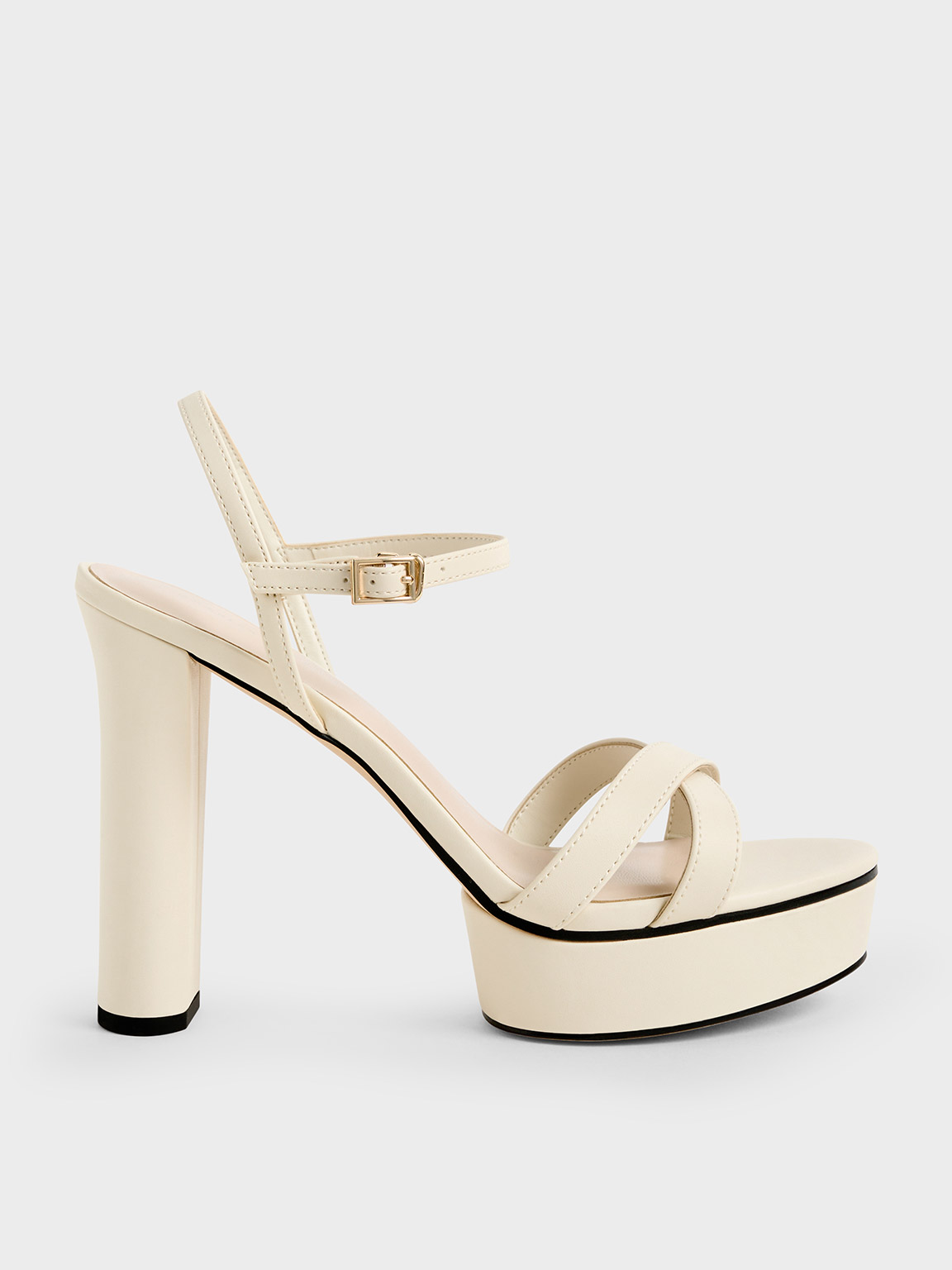 Charles & Keith - Faye Crossover Platform Heeled Sandals