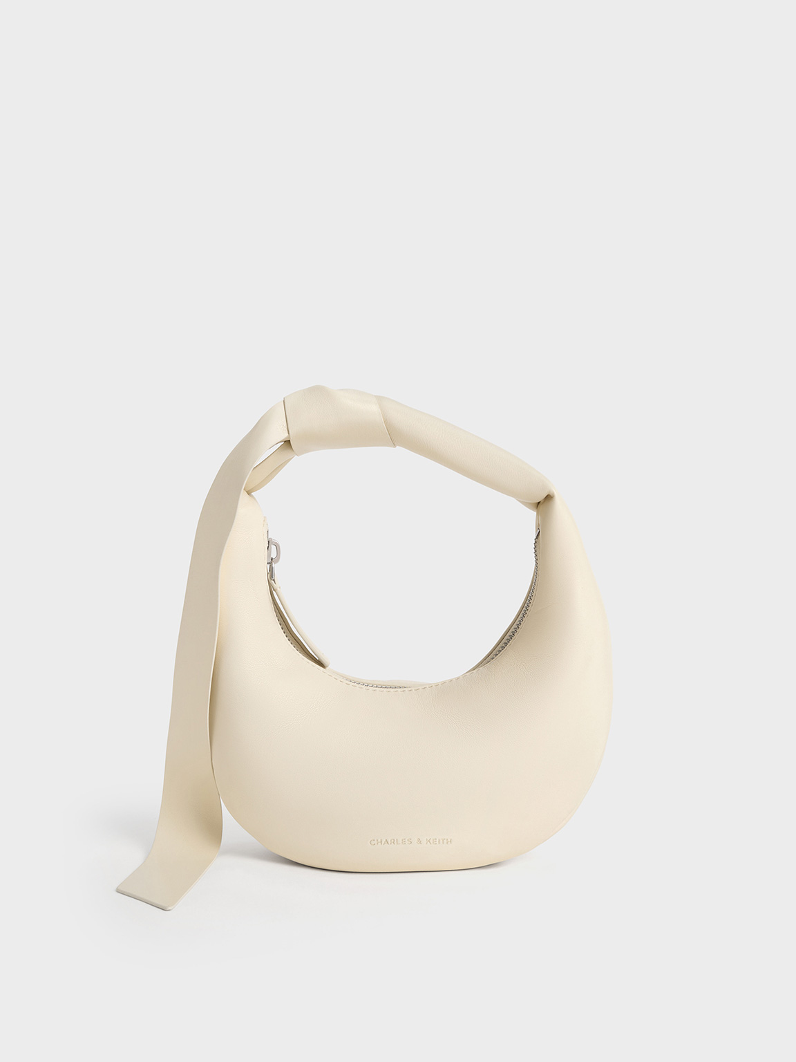 Charles & Keith - Micro Toni Knotted Crescent Hobo Bag