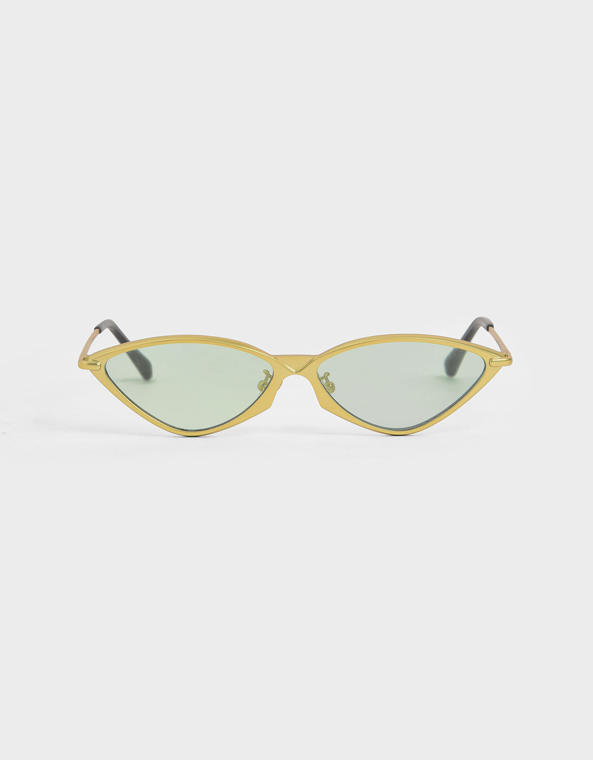 

Metal Frame Cat-Eye Sunglasses, Green