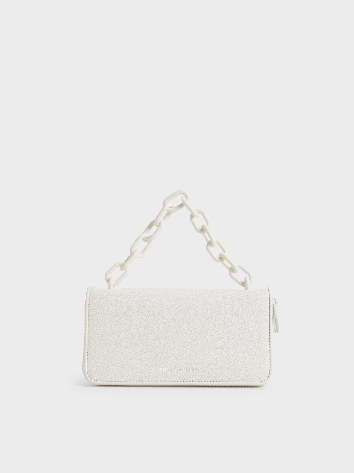 

Chain Link Long Wallet, White