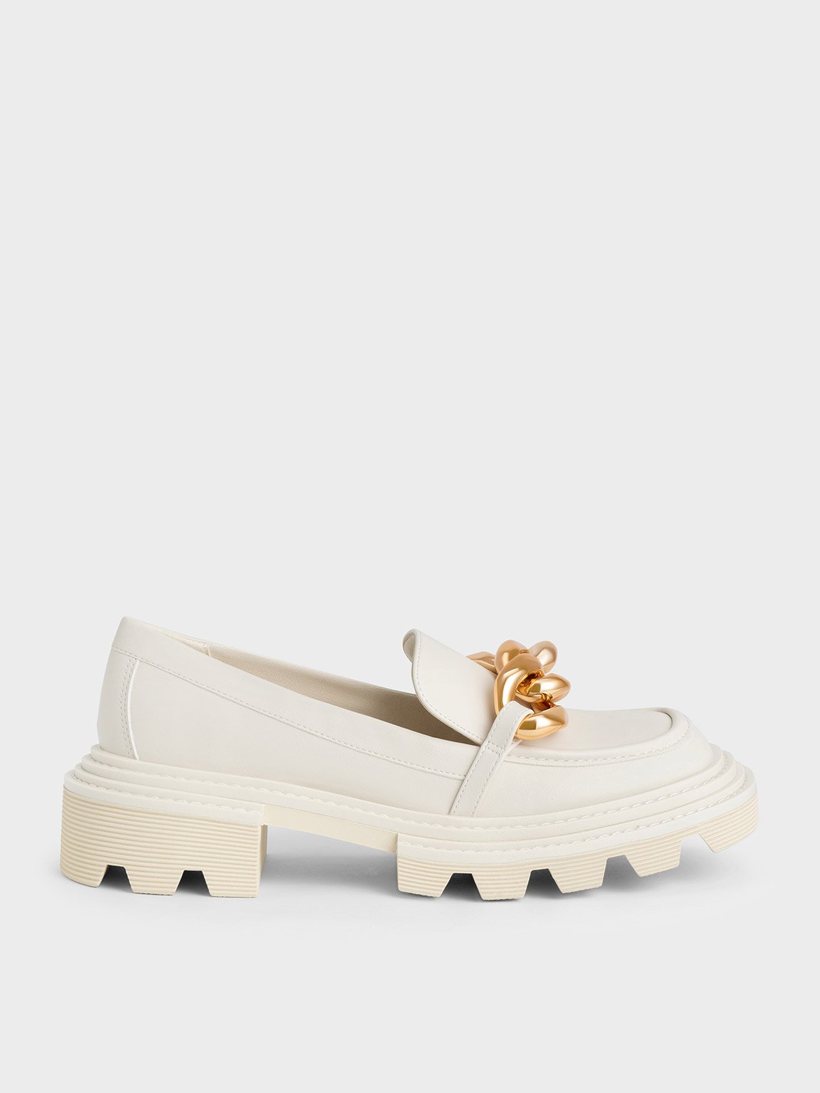 Charles & Keith - Perline Chunky Chain Loafers