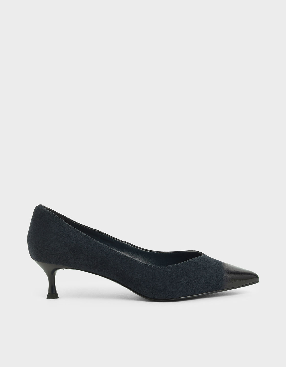 

Brushed Effect Textured Sculptural Heel Pumps, Dark green