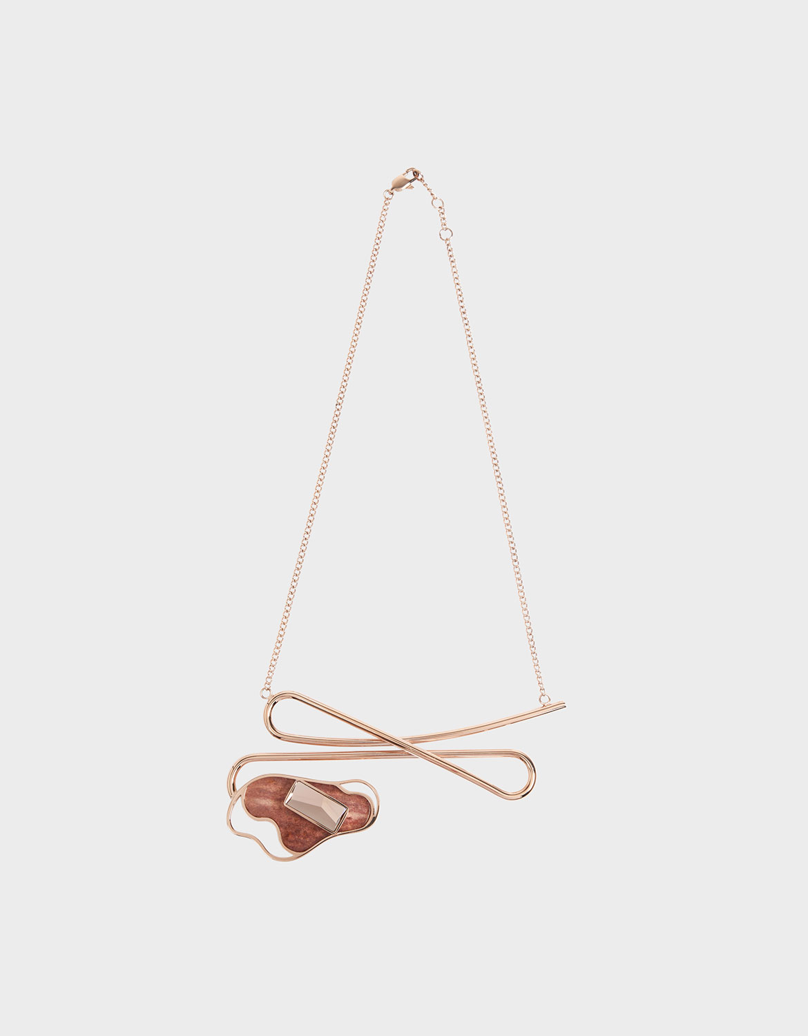 

Semi-Precious Stone Necklace, Rose gold