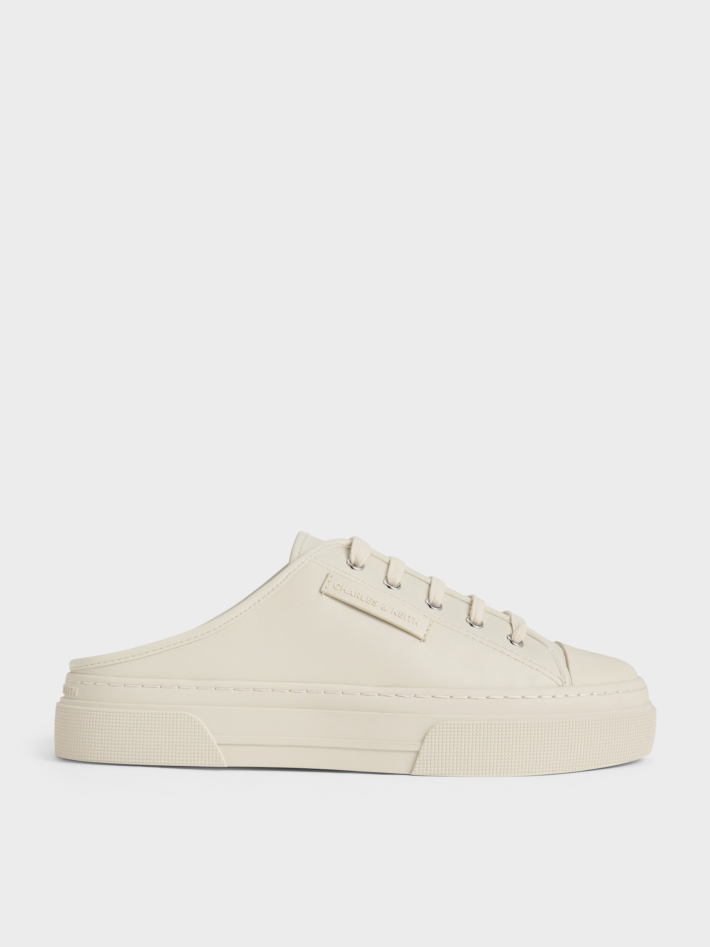 Shop Charles & Keith - Kay Slip-on Sneakers In Chalk