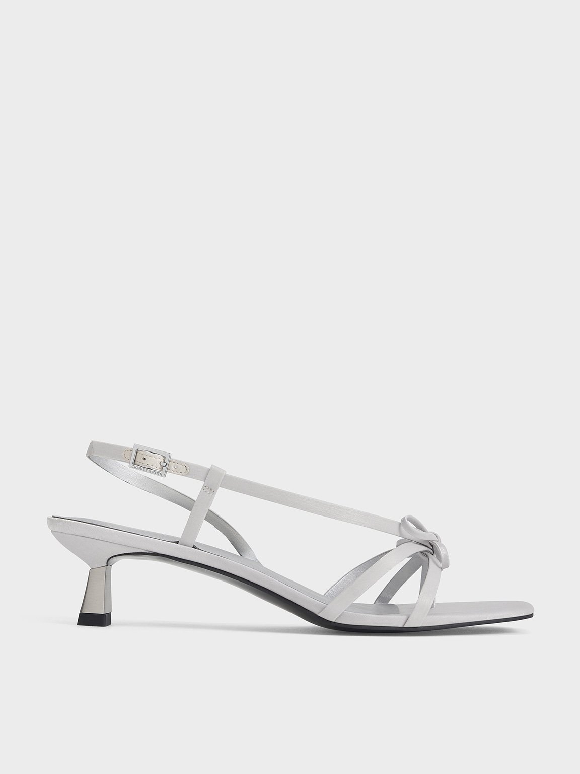 Charles & Keith - Bow Strappy Heeled Thong Sandals