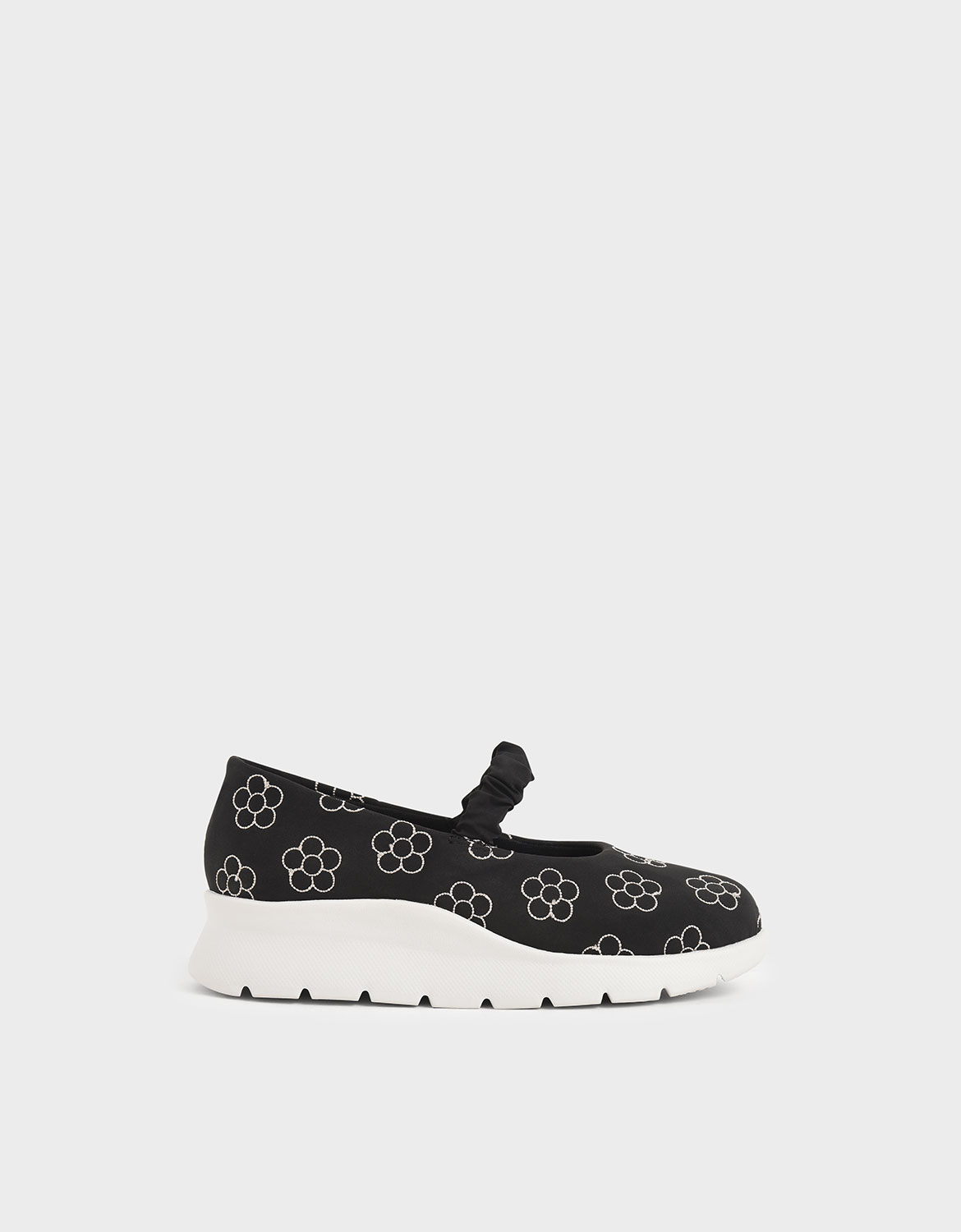 

Girls' Printed Ruched Strap Slip-On Sneakers