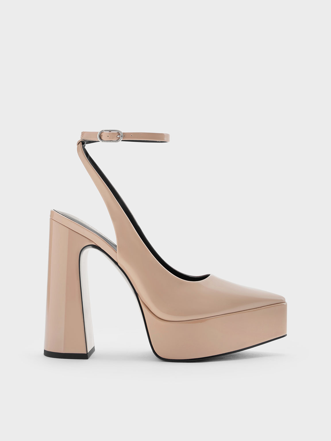 Charles & Keith - Guinevere Patent Platform Pumps