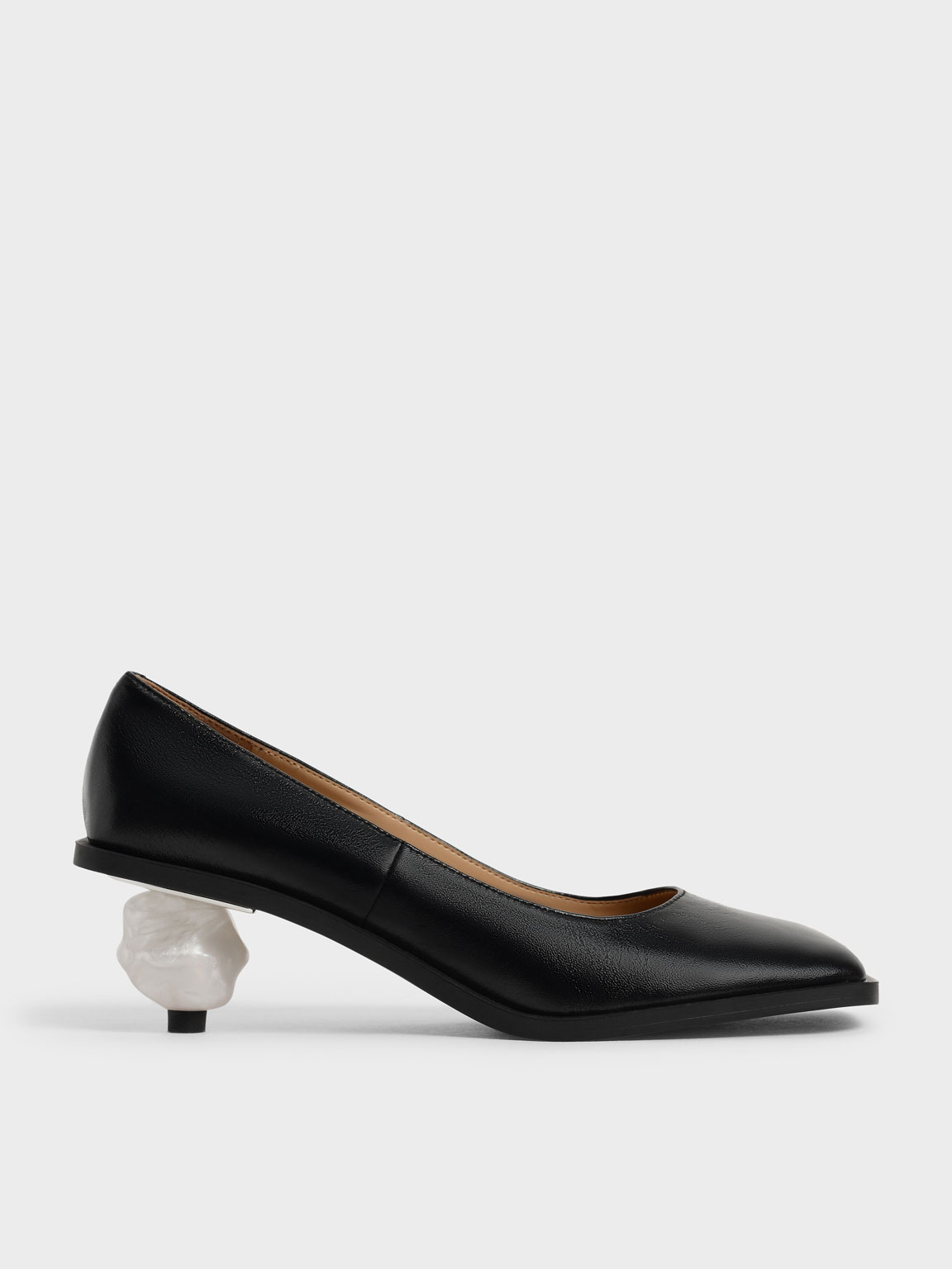 

Sculptural Heel Pumps (Kid Leather)