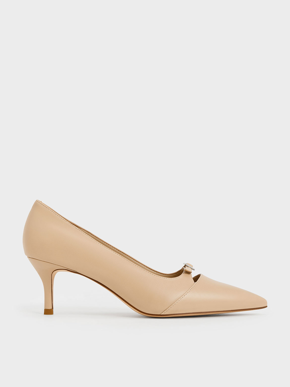 Charles & Keith - Buckle-Strap Pointed-Toe Pumps