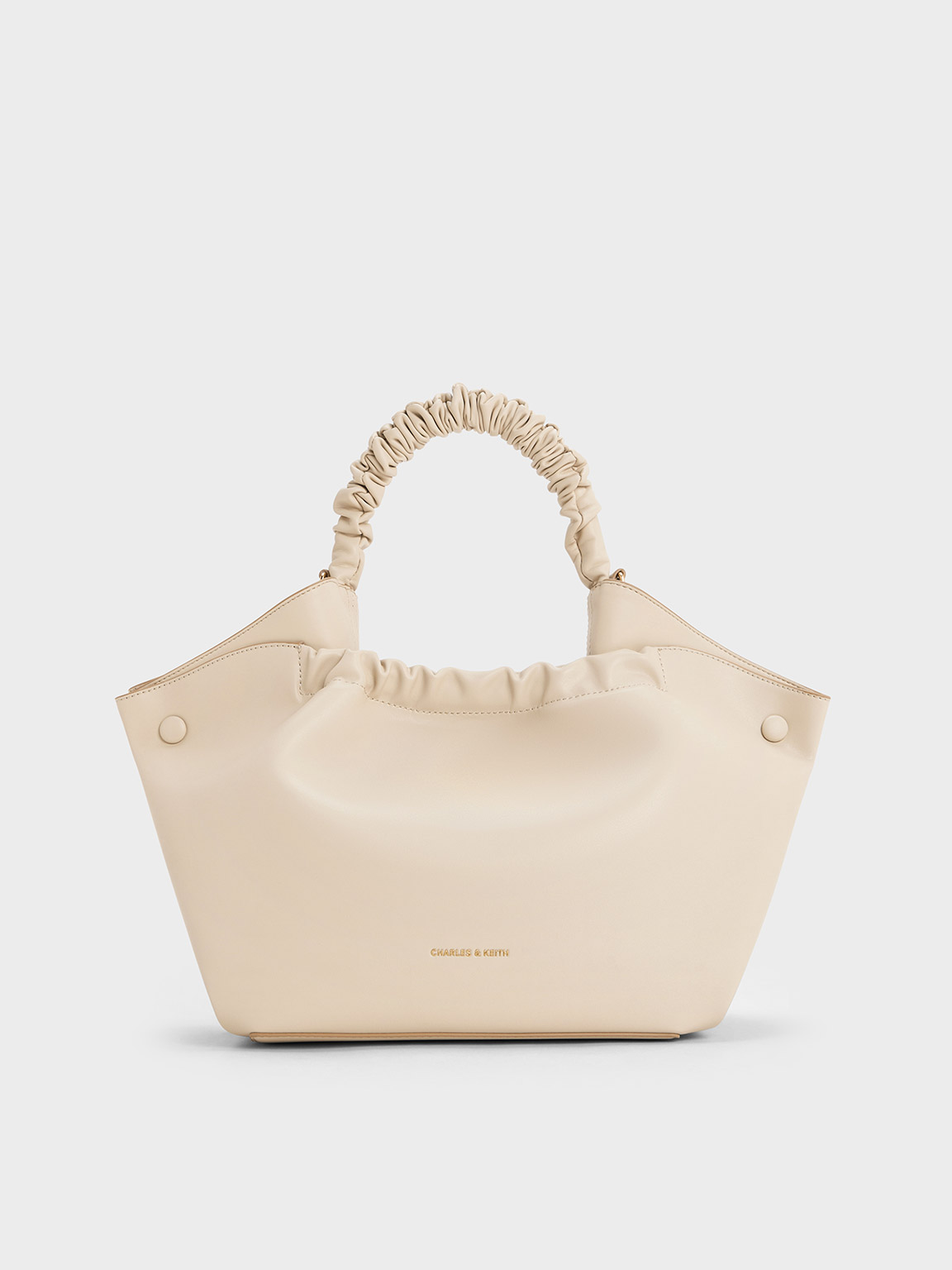 Charles & Keith - Eve Ruched-Handle Tote Bag