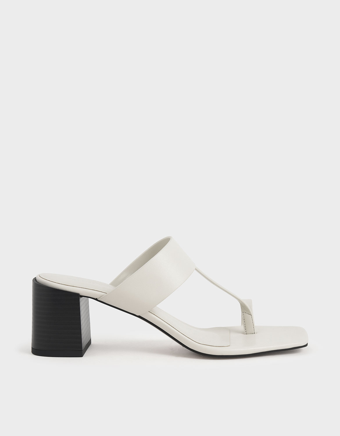 

Toe Ring Block Heel Sandals, Chalk