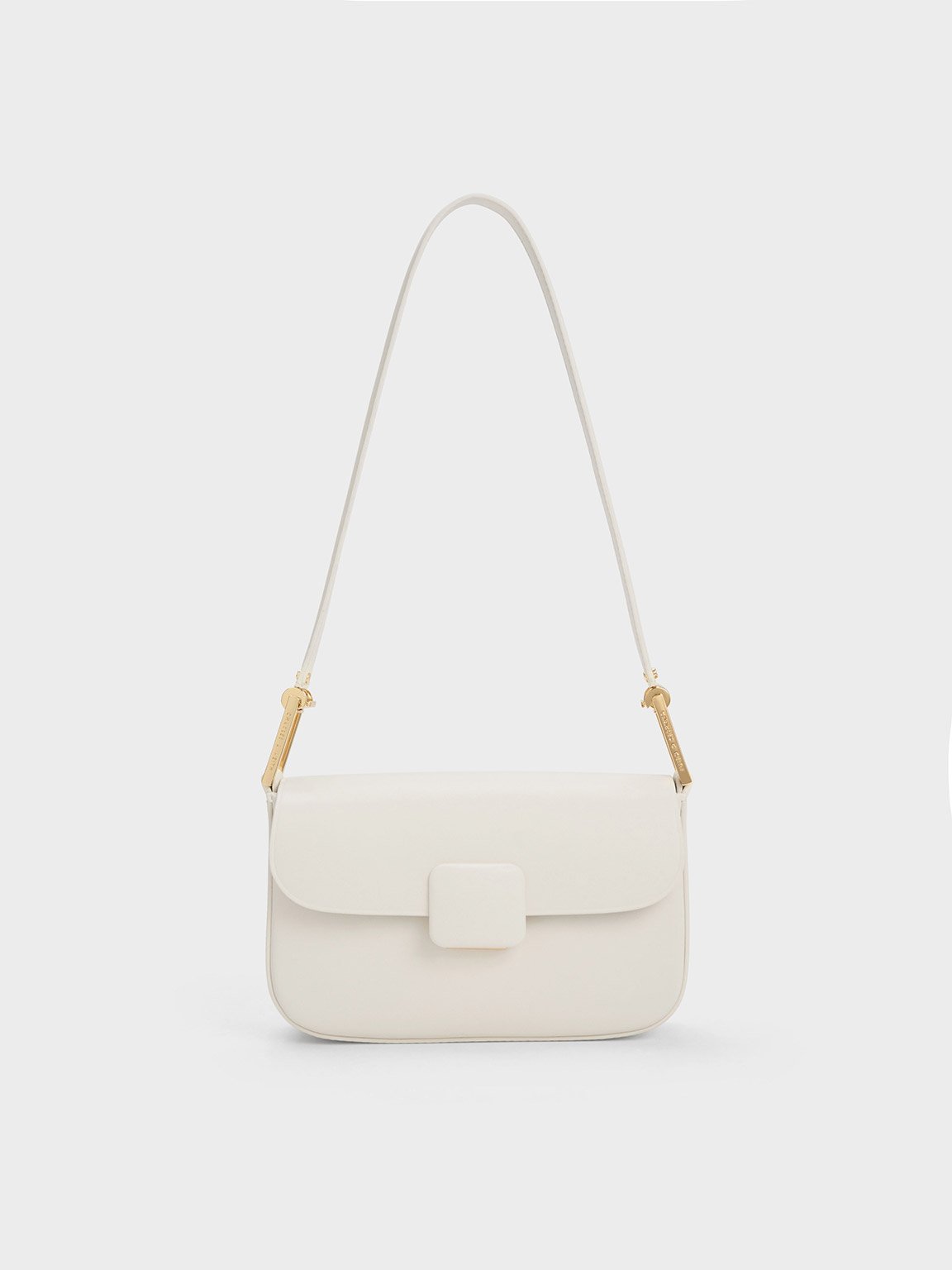 Charles & Keith - Koa Square Push-Lock Shoulder Bag