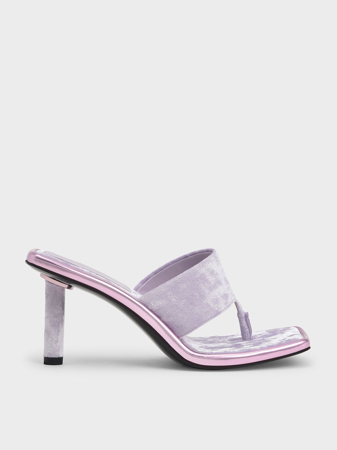 

Etta Velvet Heeled Thong Sandals​