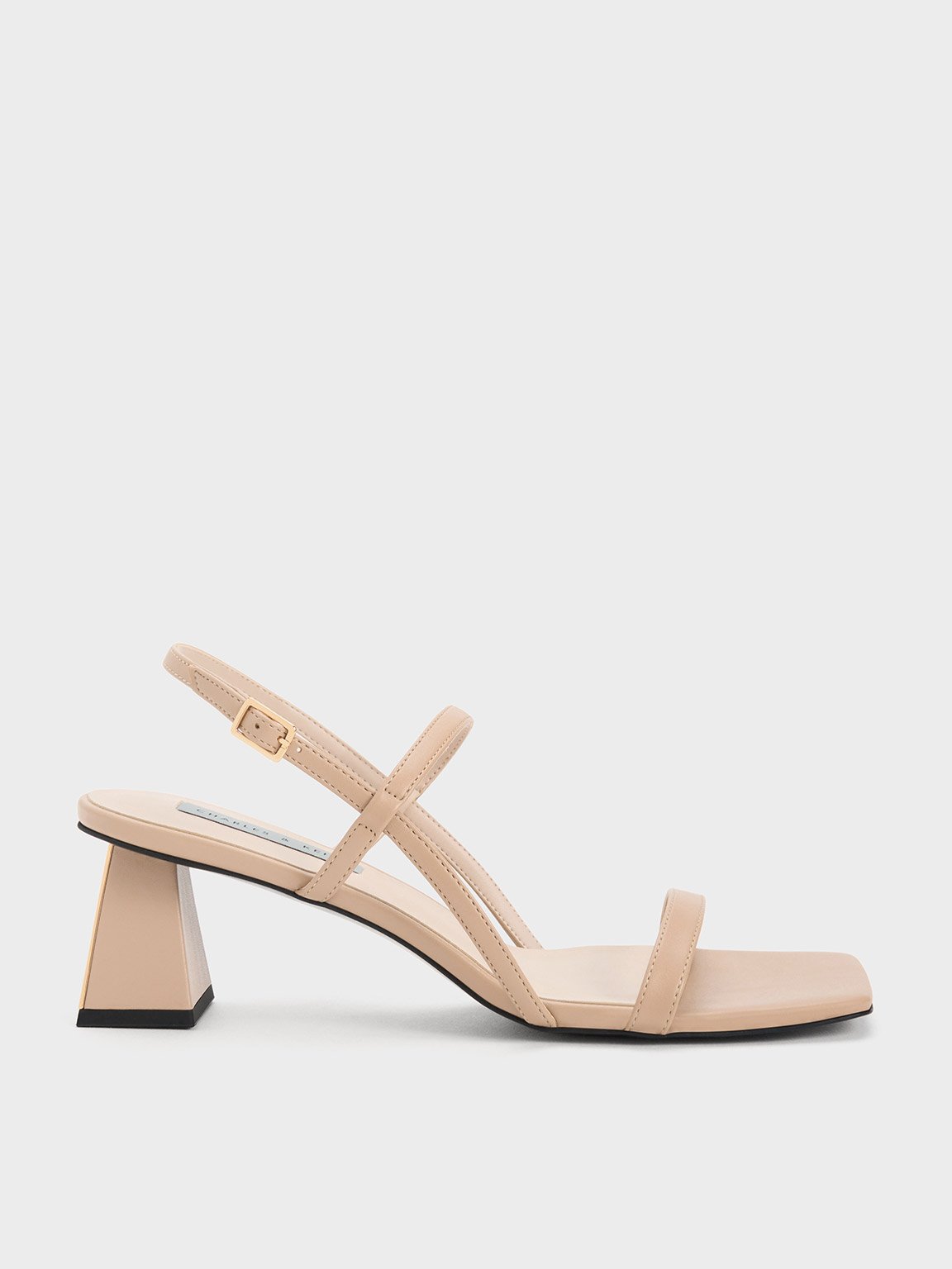 Beige Square Toe Strappy Sandals CHARLES KEITH UK