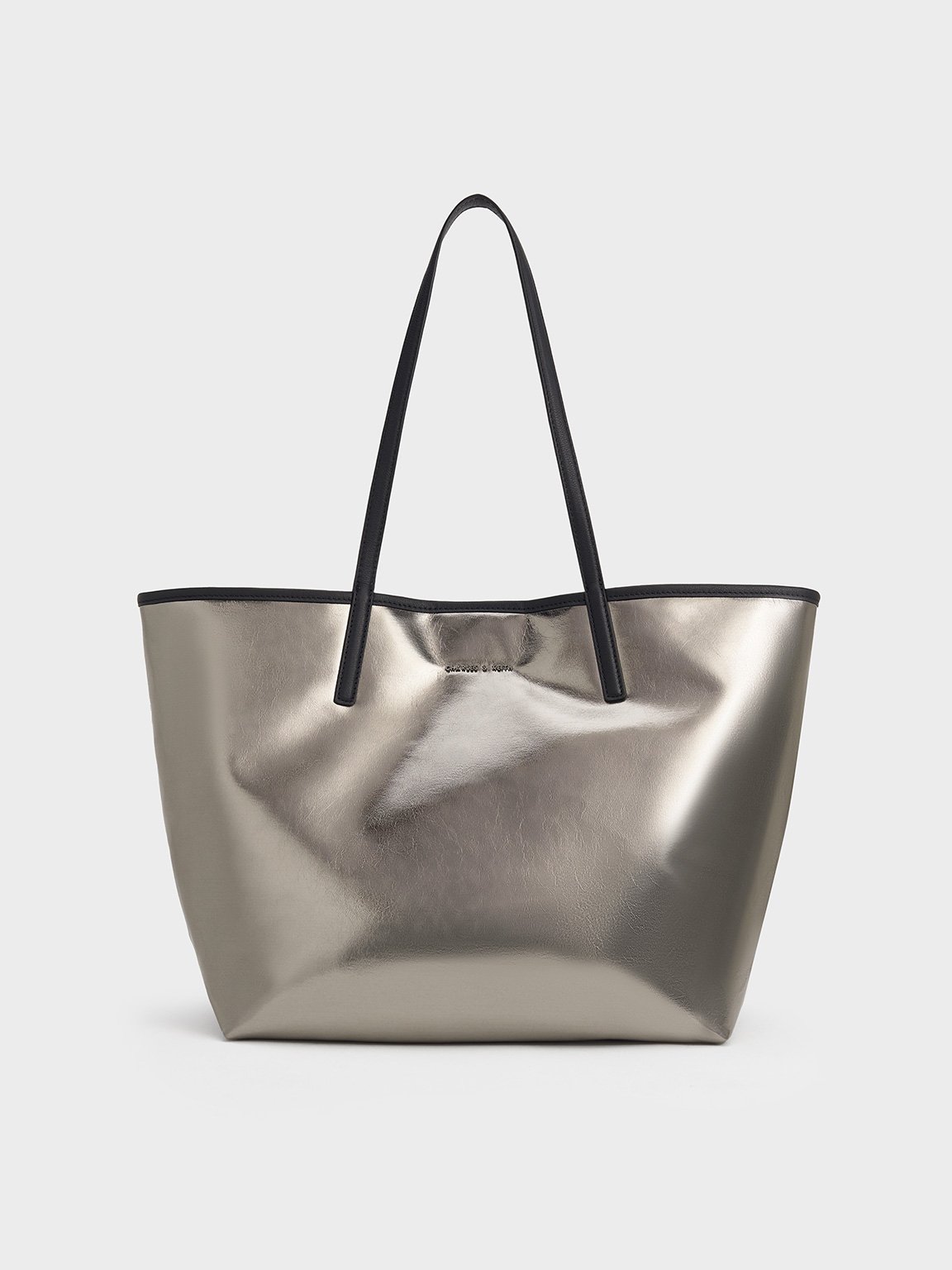 Charles & Keith - Sianna Metallic Reversible Tote Bag