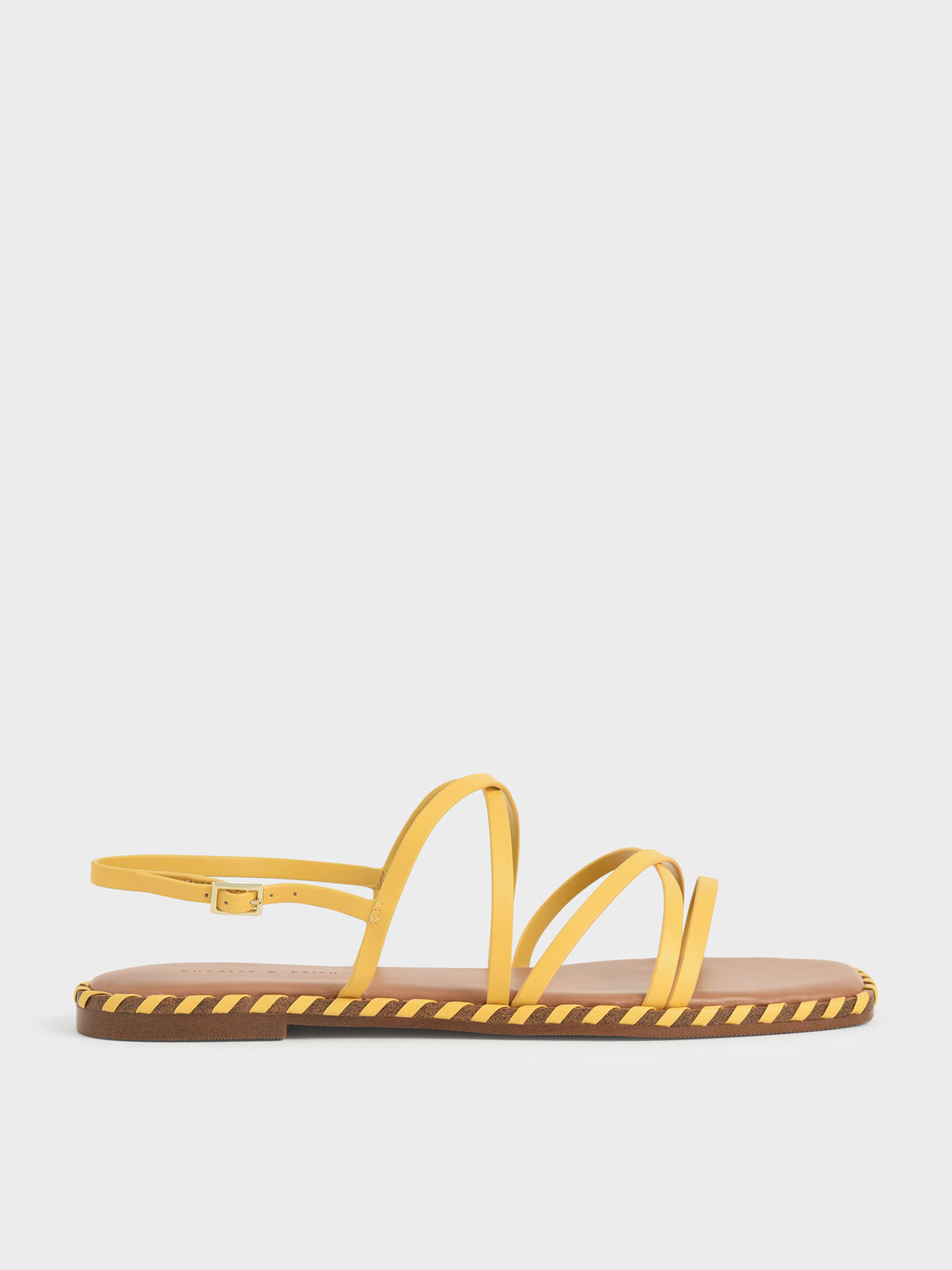 

Whipstitch Trim Strappy Sandals