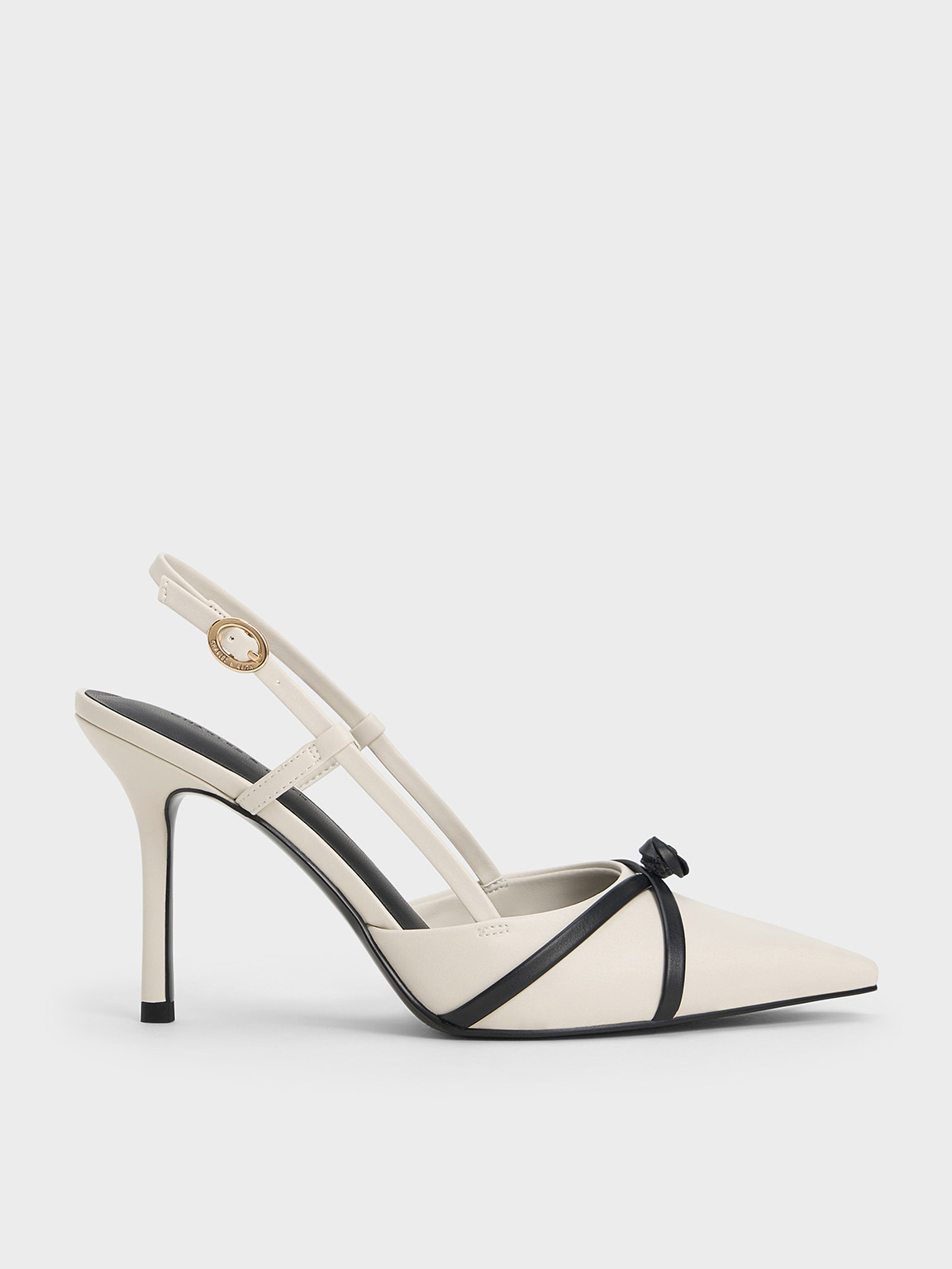 Shop Charles & Keith - Rose Pointed-toe Slingback Pumps In Black