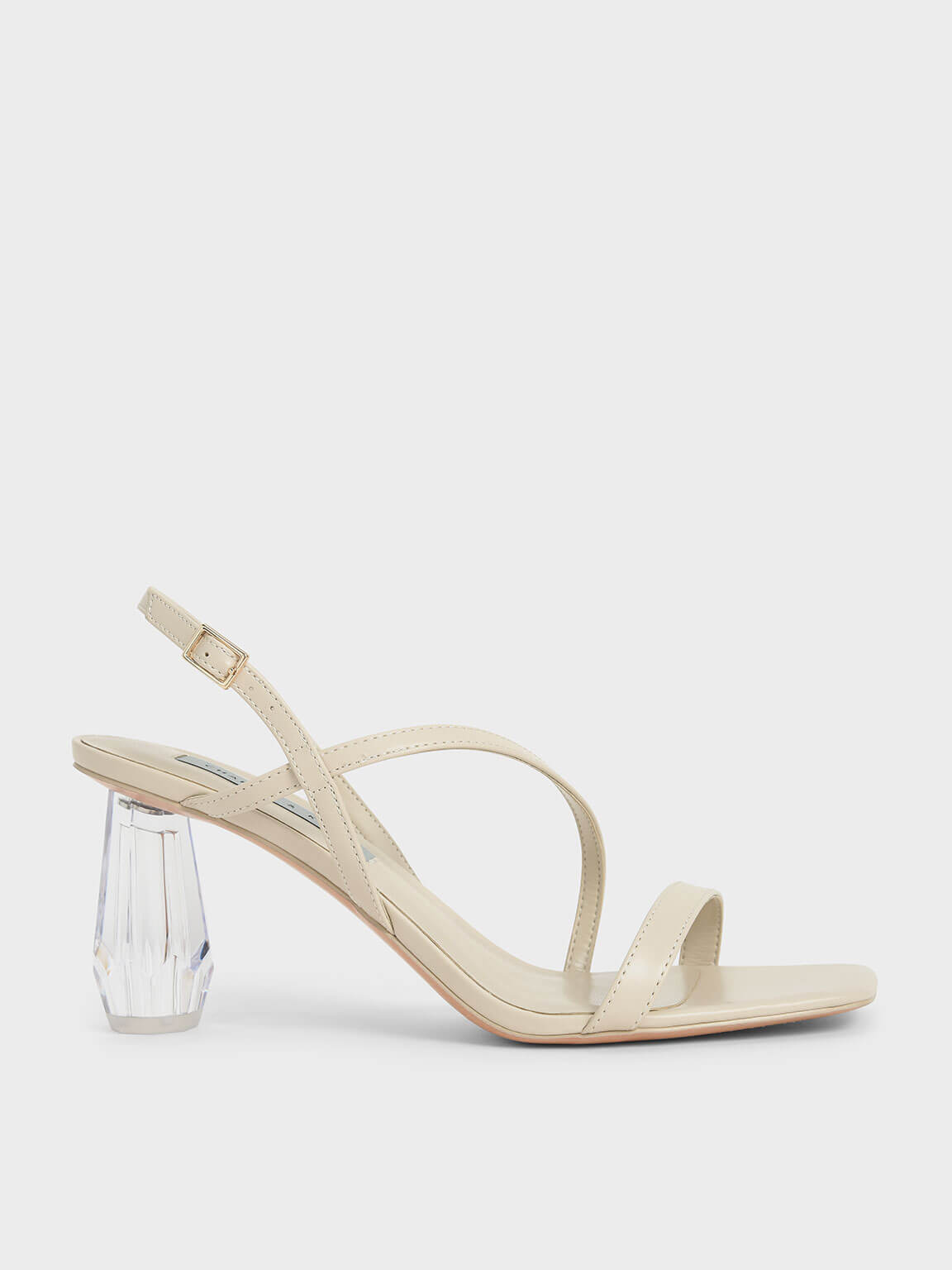 

See-Through Sculptural Heel Sandals