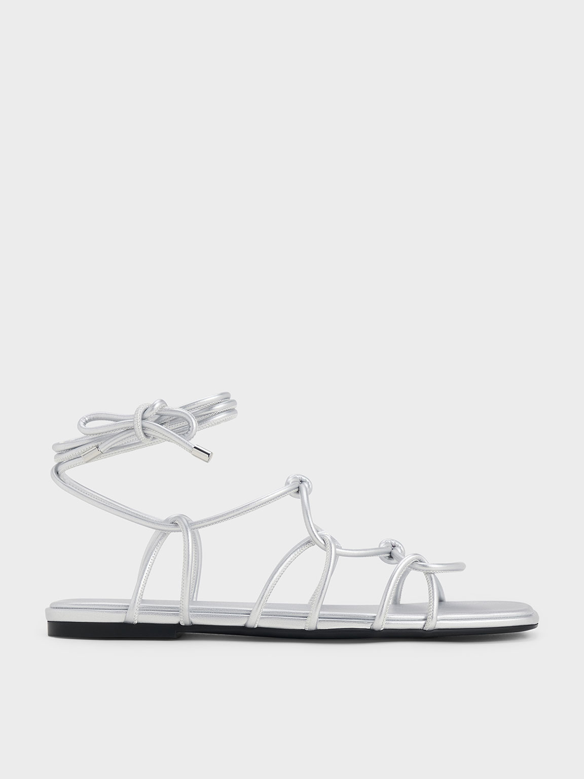 Charles & Keith - Strappy Knotted Tie-Around Sandals